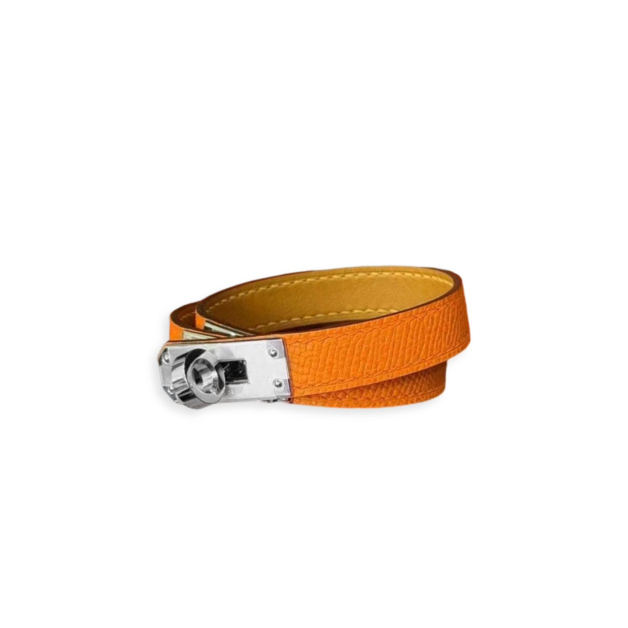 H**me5 kelly double tour bracelet epsom orange